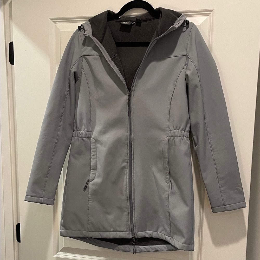 New Balance Women's Fleece Lined Waterproof Gray Jacket